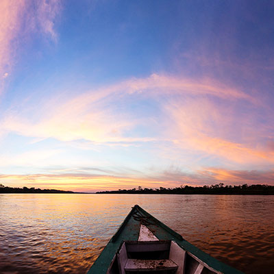 Sandoval Lake in the Tambopata National Reserve