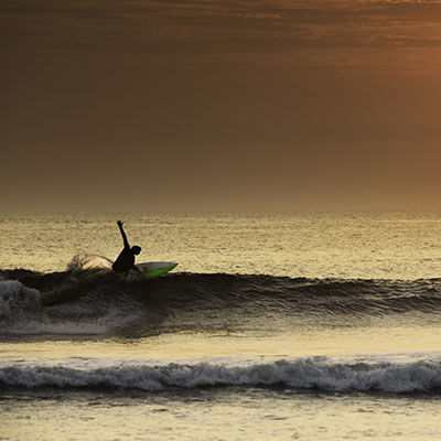 Surfing in Trujillo, Peru