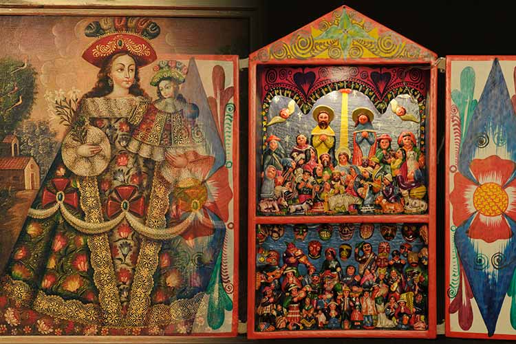 Cusco School Painting, Retablos